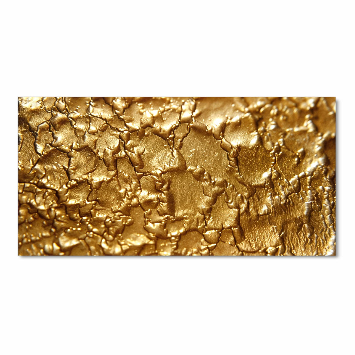 Feuchtigkeitsresistenter Küchenläufer mit Motiv Goldene Struktur in Frontansicht zum Waschen