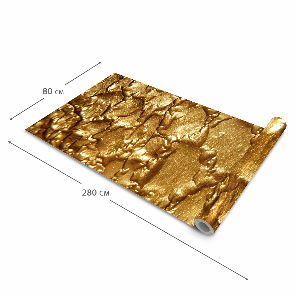 Fleckenresistenter Küchenläufer mit Motiv Goldene Struktur in der Grösse 60x270 cm