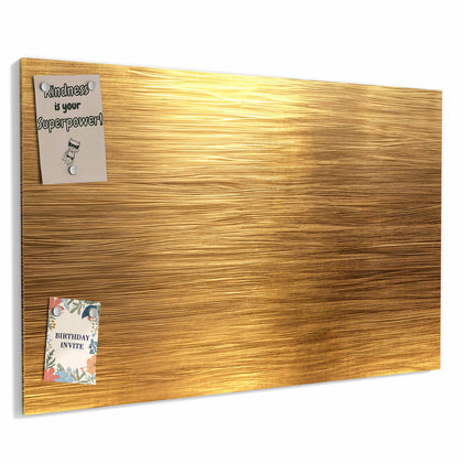 Metall Magnettafel mit dem Motiv Gebürstetes Gold