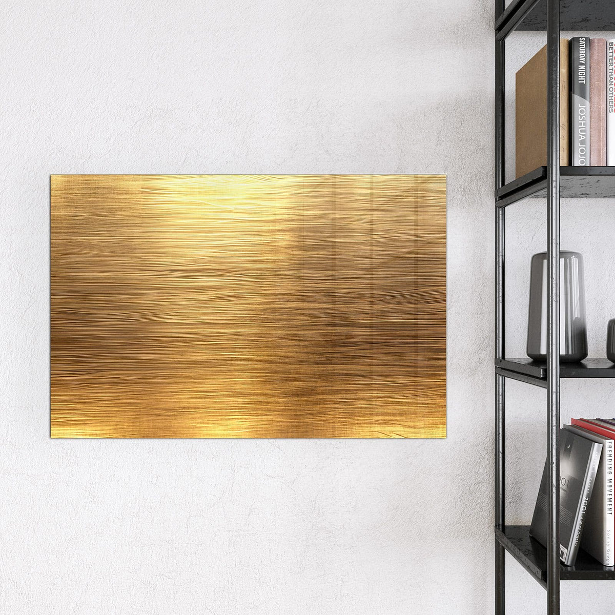 Magnettafel - Gebürstetes Gold – Glänzendes Gold mit feinen Linien