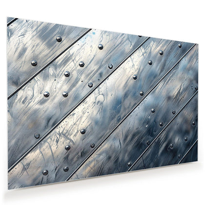 Wandbild mit dem Motiv Diagonale Metallpaneele