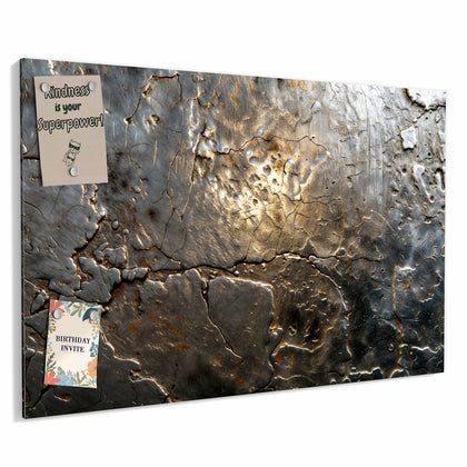 Metall Magnettafel mit dem Motiv Rissiges Metall