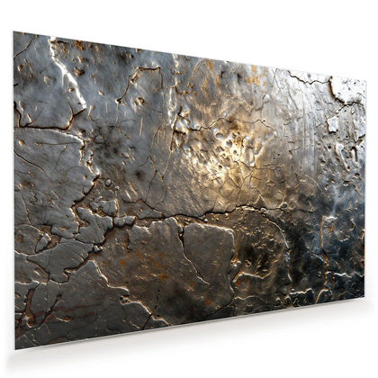 Wandbild mit dem Motiv Rissiges Metall