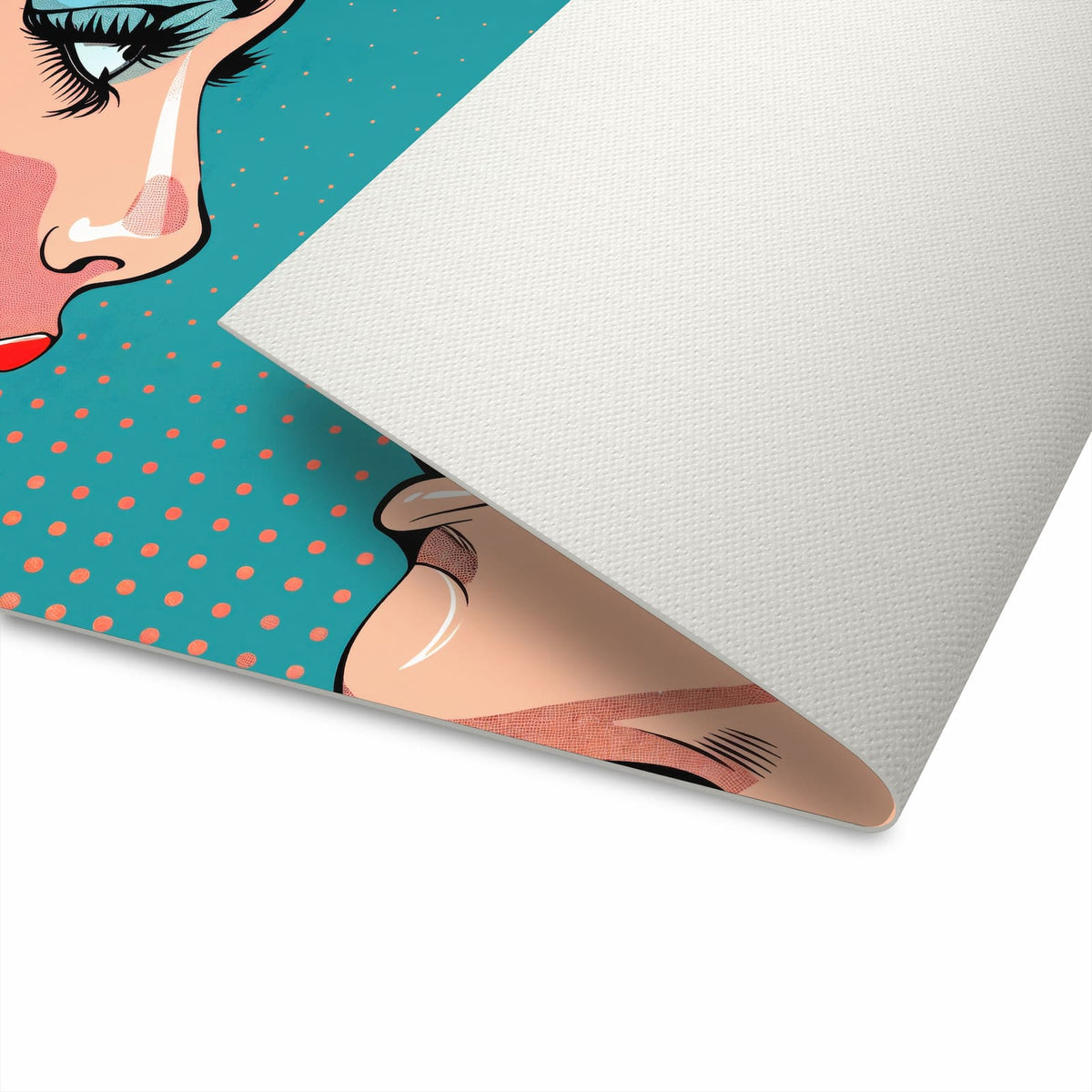 Rutschfester Küchenläufer mit Motiv Pop Art Paar für sicheren Stand in der Küche