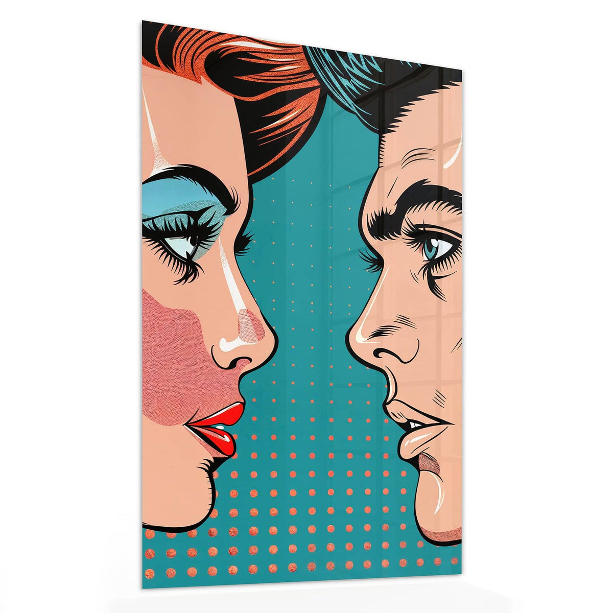 11 Größen – von 30 × 60 bis 60 × 150 cm – Wandbild - Rothaarige im Profil - Hochformat