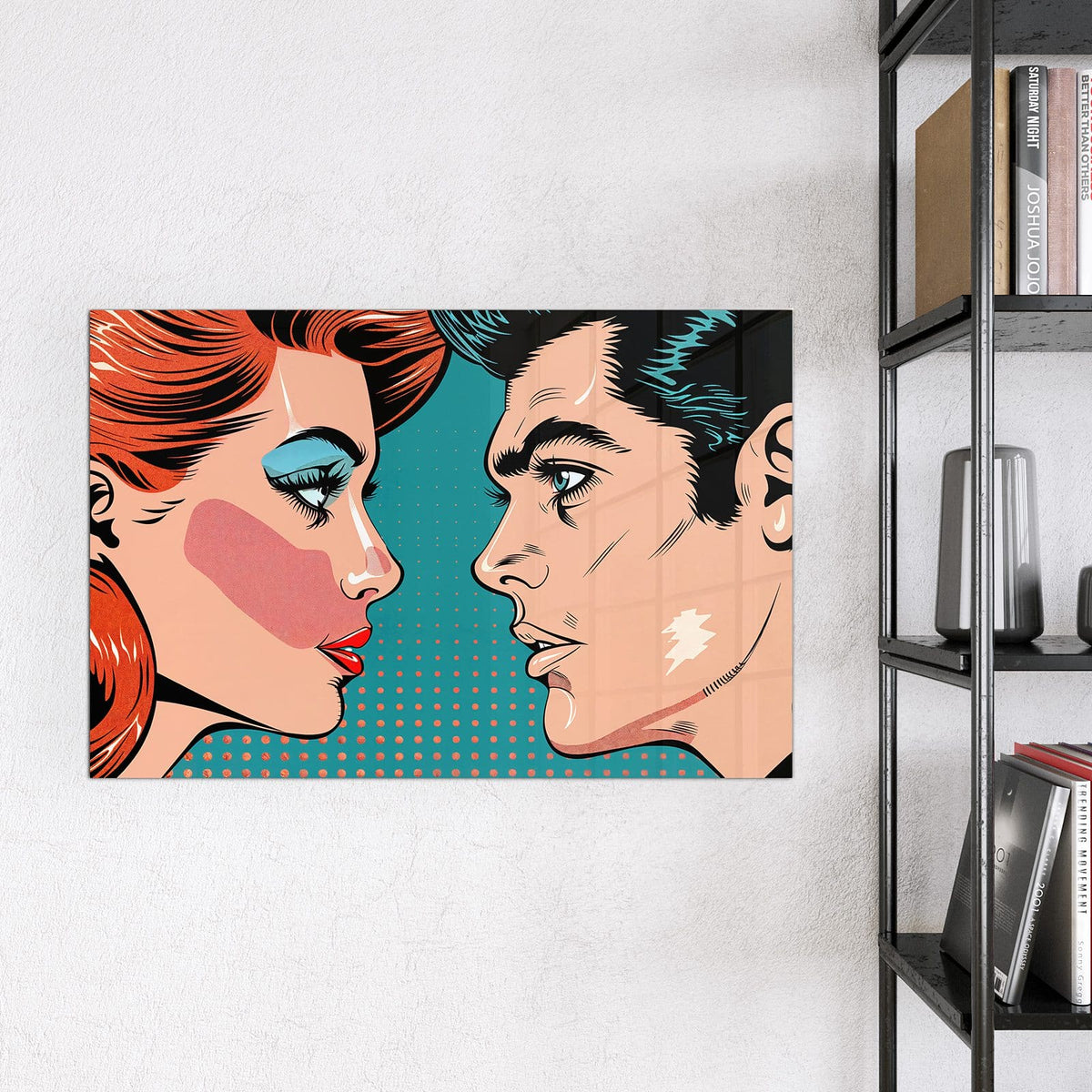 9 Größen – von 30 × 30 bis 120 × 90 cm – Magnettafel - Rothaarige im Profil