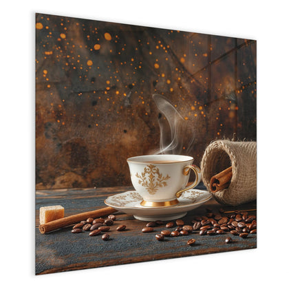 Magnettafel mit dem Motiv Kaffee und Zimt