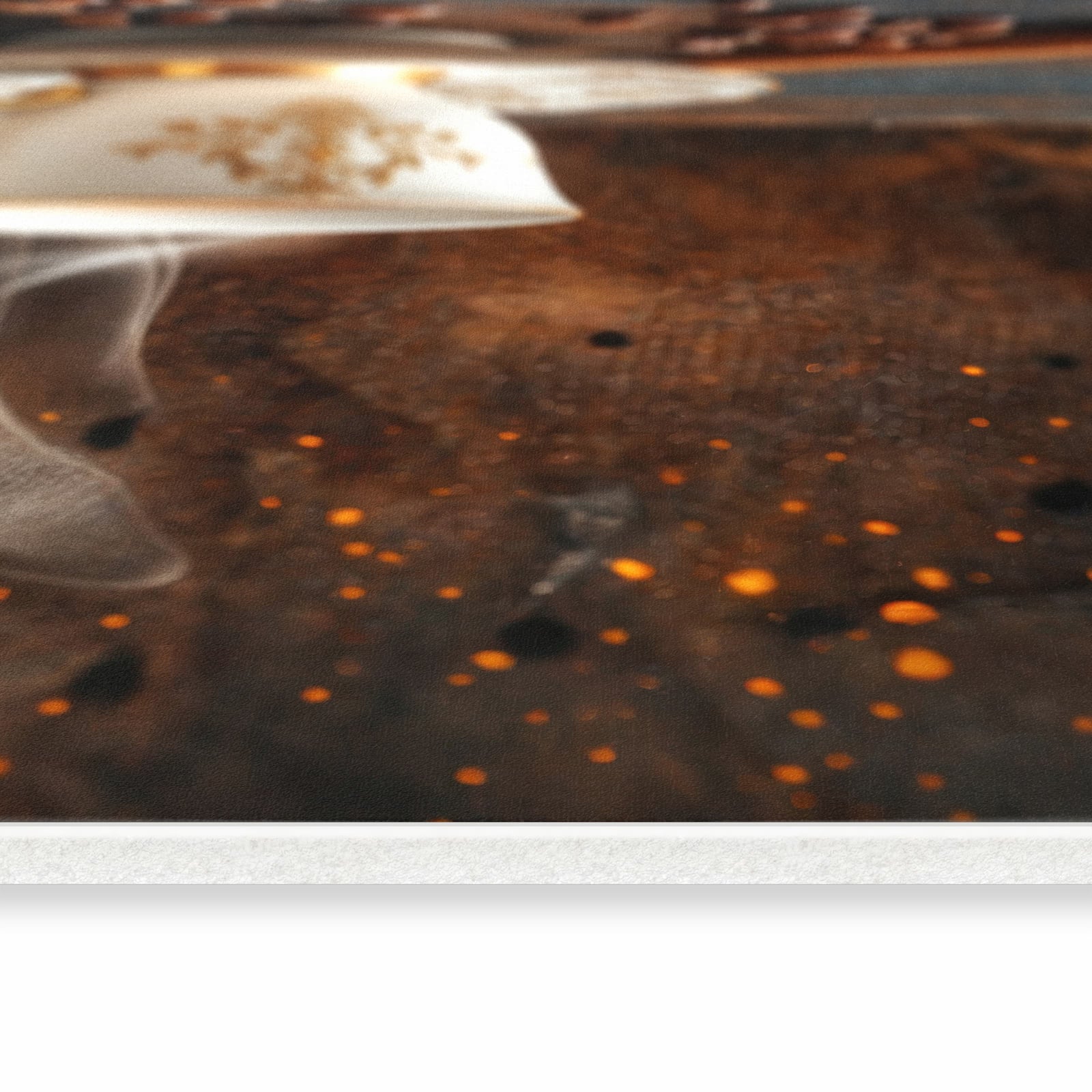 UV-beständiger Küchenläufer mit Motiv Kaffee Und Zimt in seitlicher Ansicht