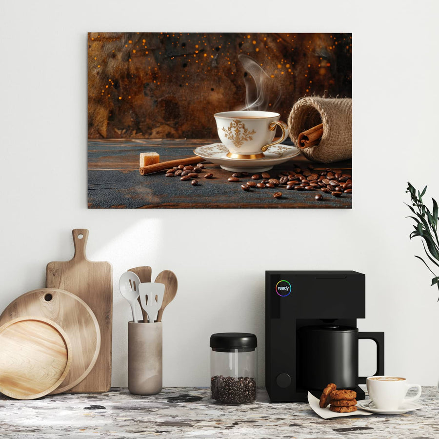 Maße Metall Magnettafel - Kaffee und Zimt
