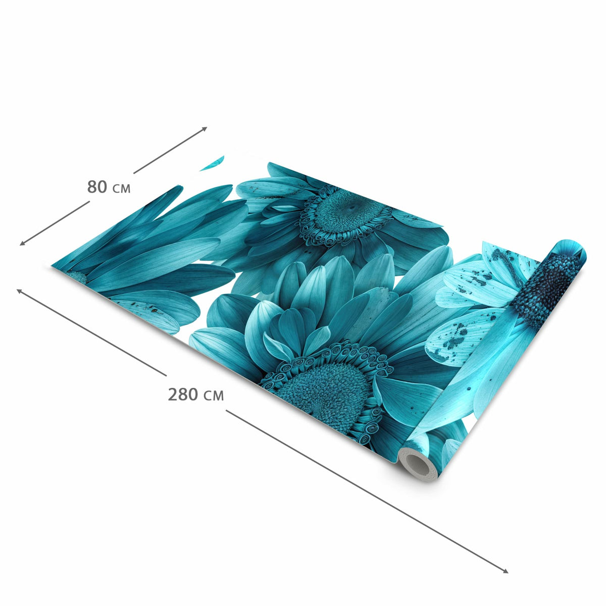 Bodenläufer mit Motiv Blaue Blütenpracht in der Grösse 60x150 cm für sichere Aufbewahrung