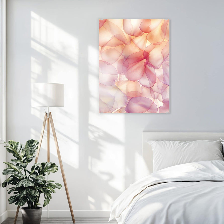 Maße Wandbild - Rosa Blütenblätter - Hochformat