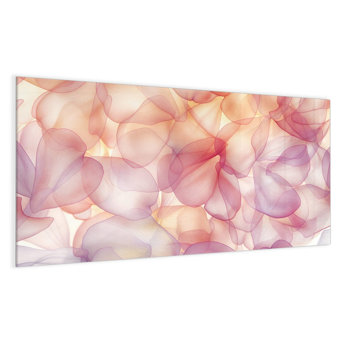 Durchscheinende Blütenblätter in Rosa, Apricot und Flieder