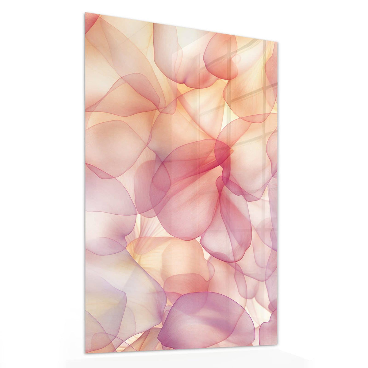 11 Größen – von 30 × 60 bis 60 × 150 cm – Wandbild - Rosa Blütenblätter - Hochformat