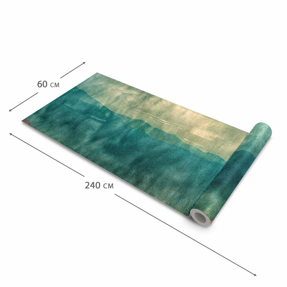 Waschbarer Küchenteppich mit Motiv Verwaschene Streifen in der Grösse 90x240 cm für Ordnung