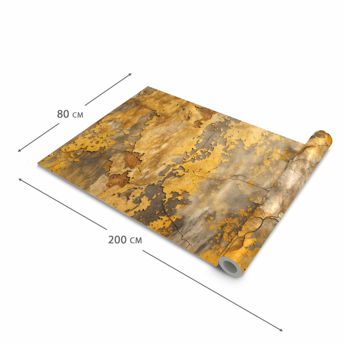 Geräuschdämpfender Küchenläufer mit Motiv Wand von Verwitterte in der Grösse 90x180 cm