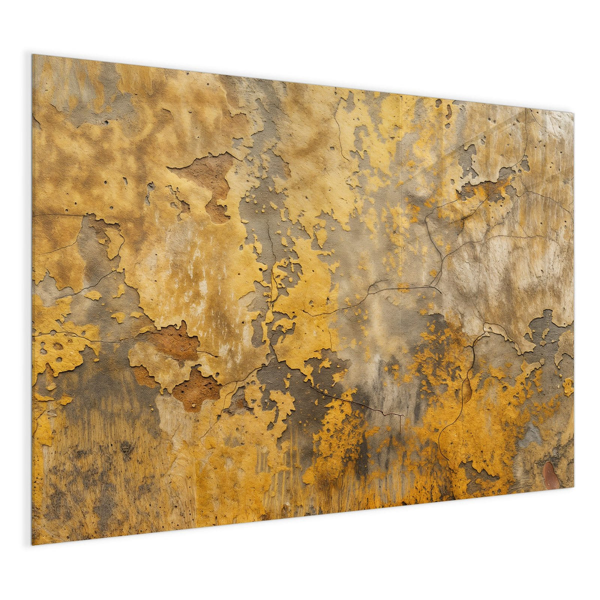 4 mm Glas statt lackiertem Blech – Glas Magnettafel - Gelbe Patina
