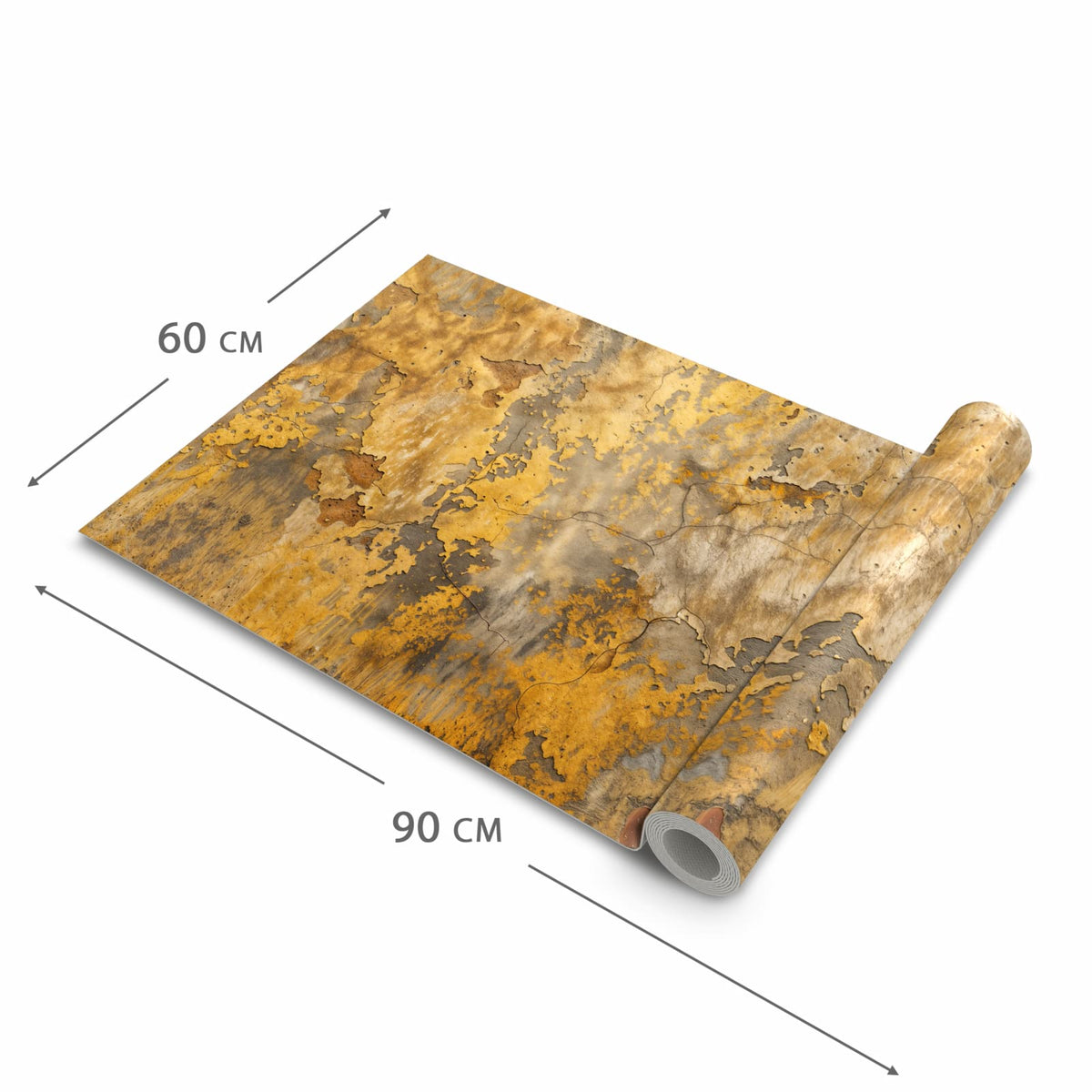 Zeitsparender waschbarer Küchenteppich mit Motiv Wand von Verwitterte in der Grösse 90x180 cm
