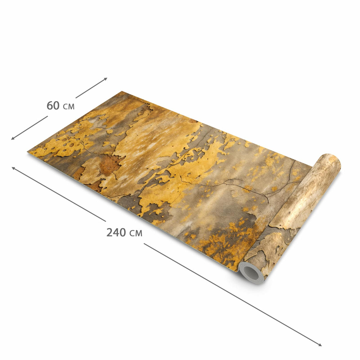 Farbbeständiger Küchenteppich mit Motiv Wand von Verwitterte in der Größe 90x180 cm