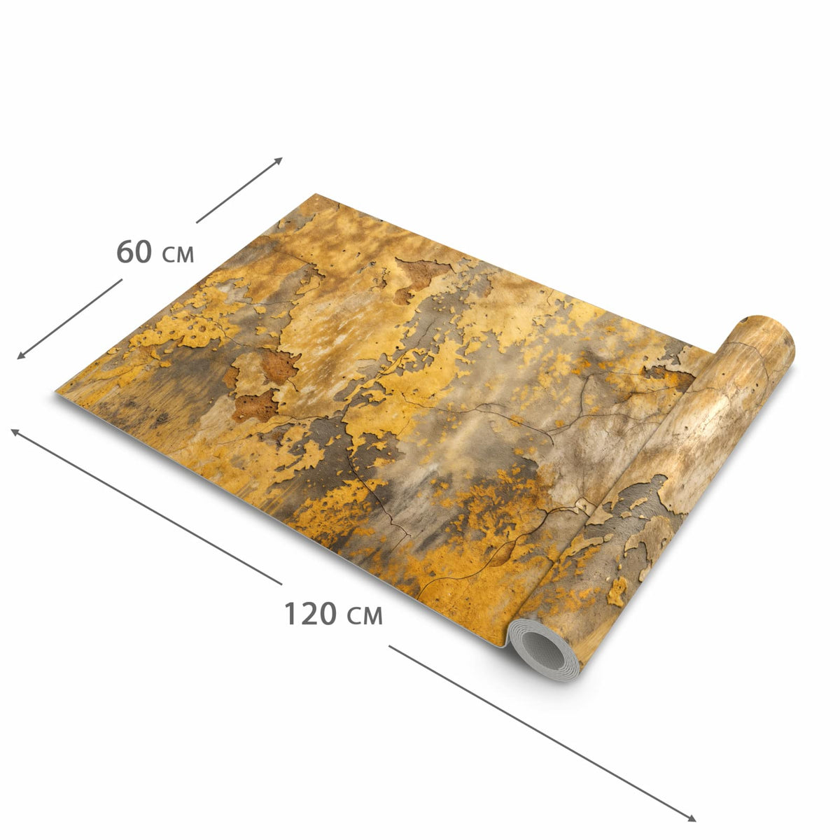 Bodenschonender Küchenteppich mit Motiv Wand von Verwitterte in der Grösse 90x180 cm