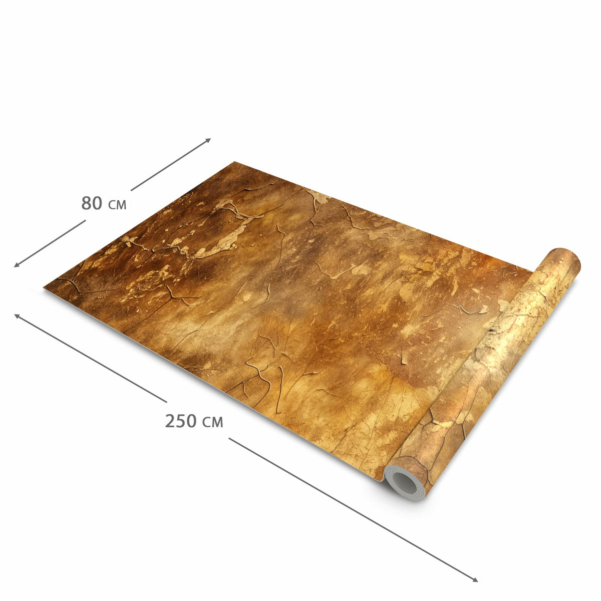 Komfortabler rutschfester Küchenläufer mit Motiv Verwitterter Putz in der Größe 80x200 cm