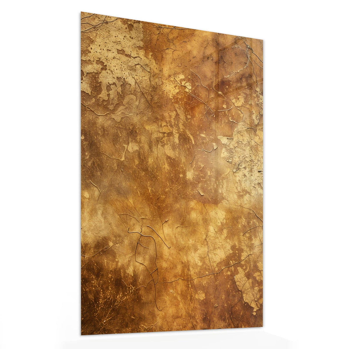 11 Größen – von 30 × 60 bis 60 × 150 cm – Wandbild - Risse in Ockerbraun - Hochformat