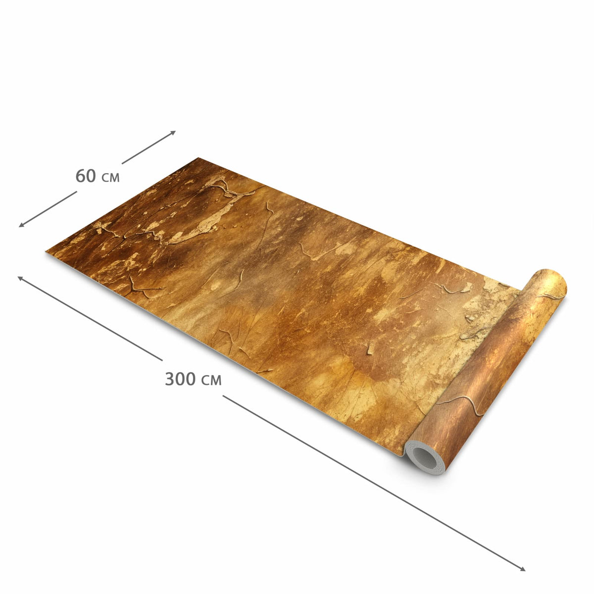 Langlebiger rutschfester Küchenläufer mit Motiv Verwitterter Putz in der Grösse 80x200 cm