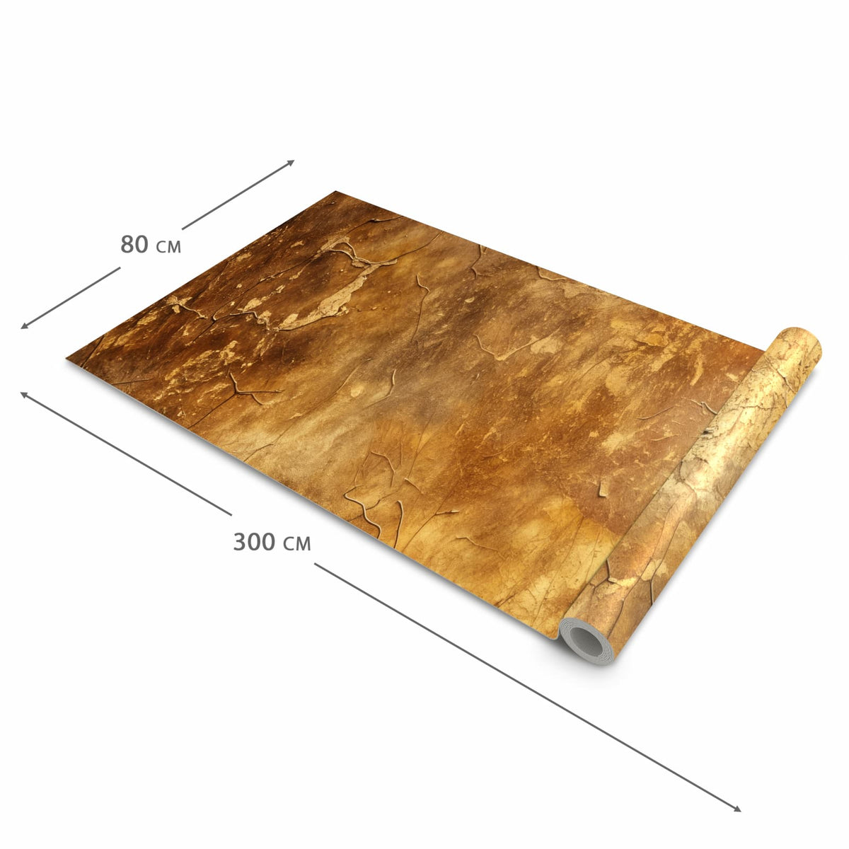 Pflegeleichter Küchenläufer nach Maß mit Motiv Verwitterter Putz in der Größe 80x200 cm