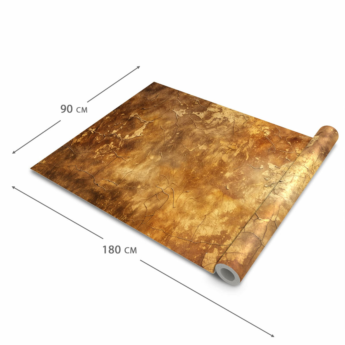 Waschbarer Küchenläufer mit Motiv Verwitterter Putz in der Grösse 80x200 cm für angenehme Haptik