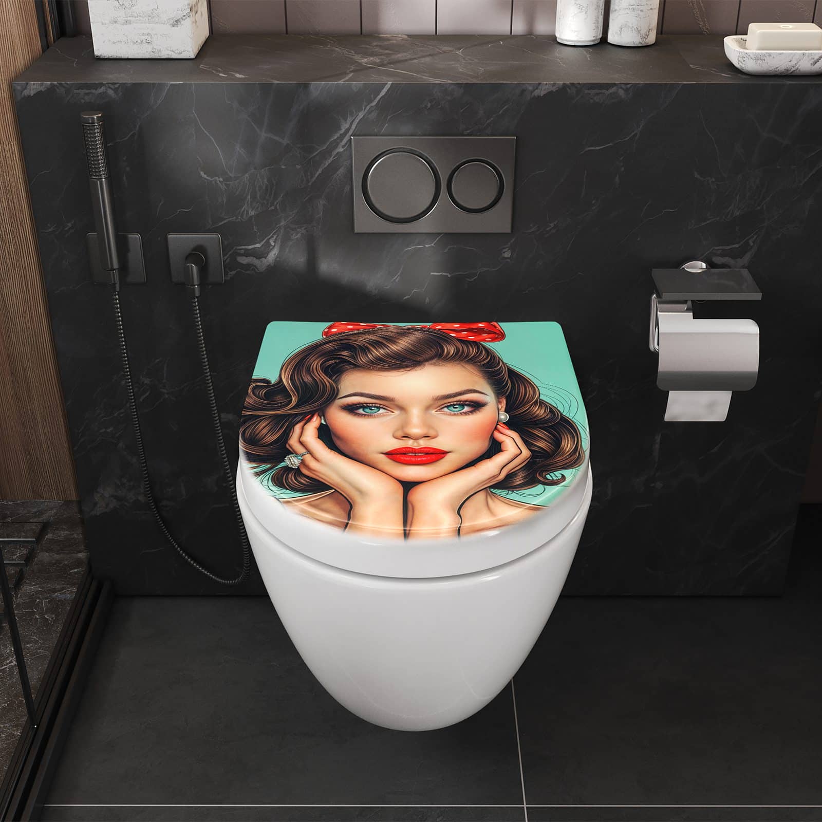 WC-Sitz mit Absenkautomatik Retro Schönheit