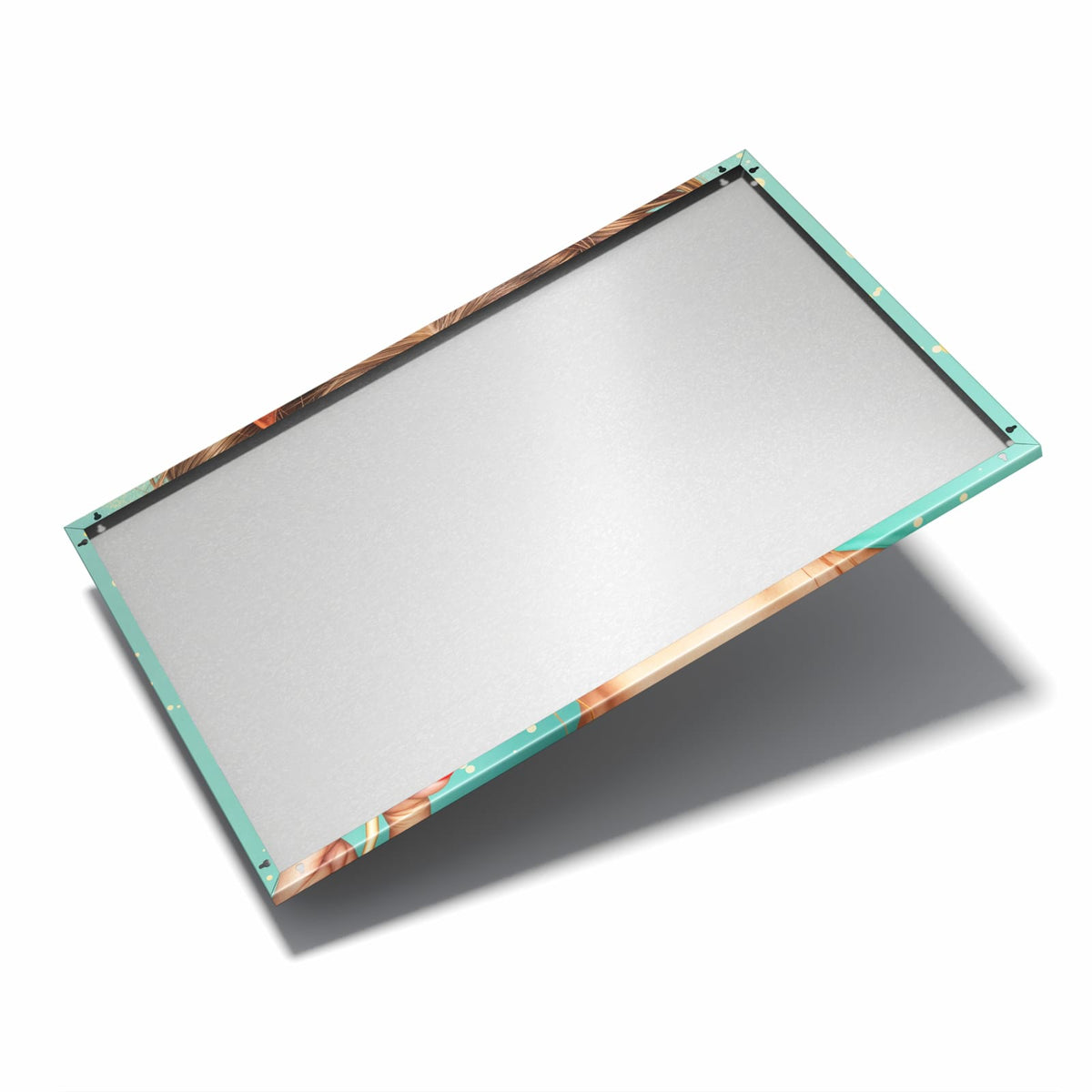 Nur 7 mm – liegt eng an der Wand – Metall Magnettafel - Frau mit Lutscher