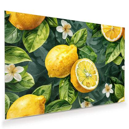 Wandbild mit dem Motiv Zitronenmuster