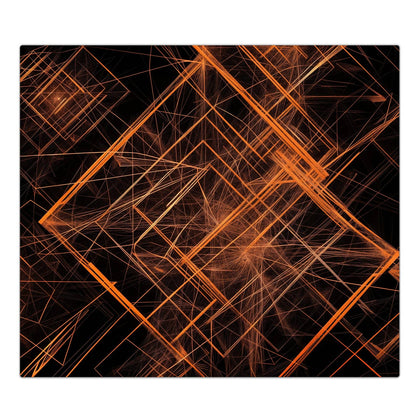 Herdabdeckplatte mit dem Motiv Orange Lichtlinien