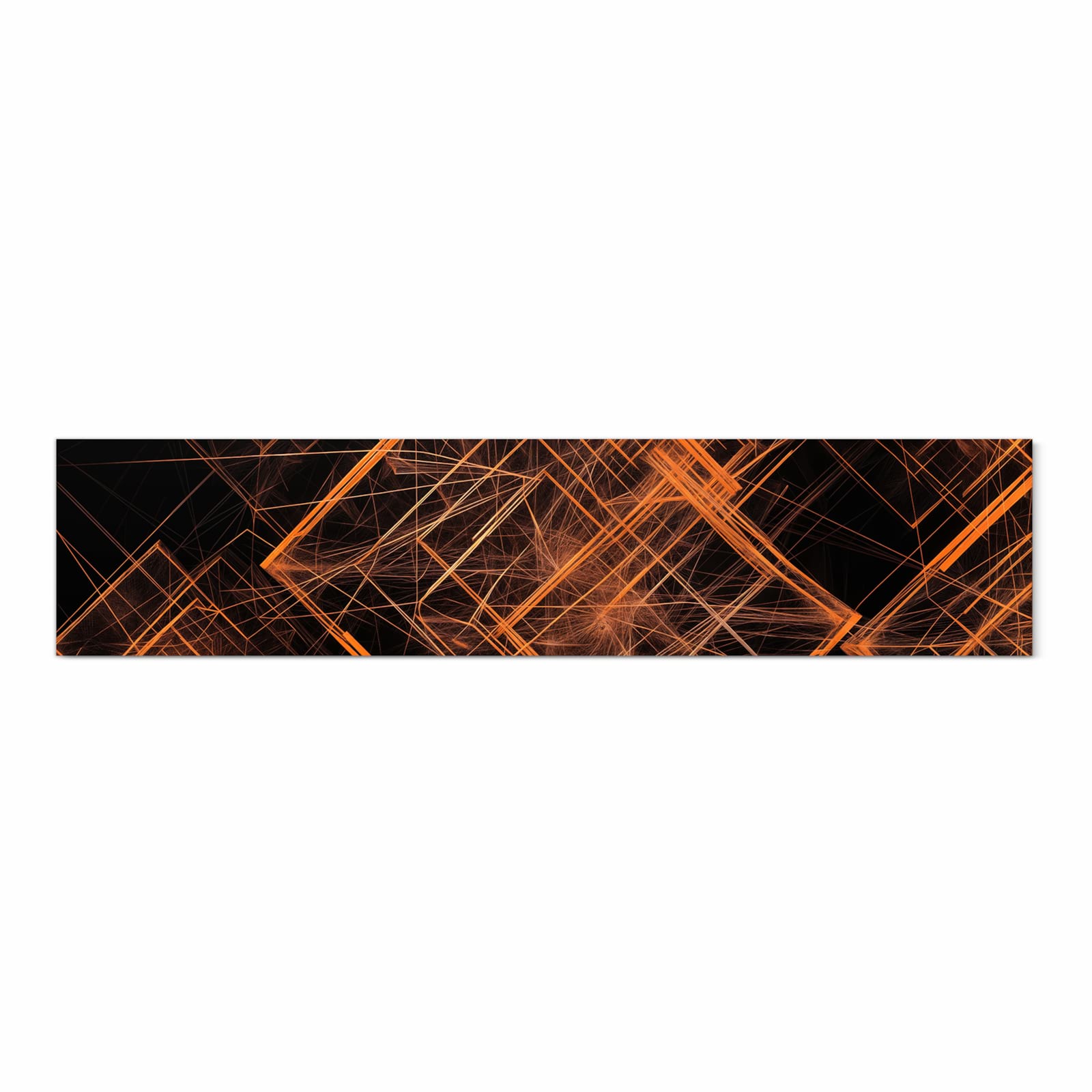 Zeitsparender Bodenläufer Teppich mit Motiv Muster des Geometrisches in Frontansicht