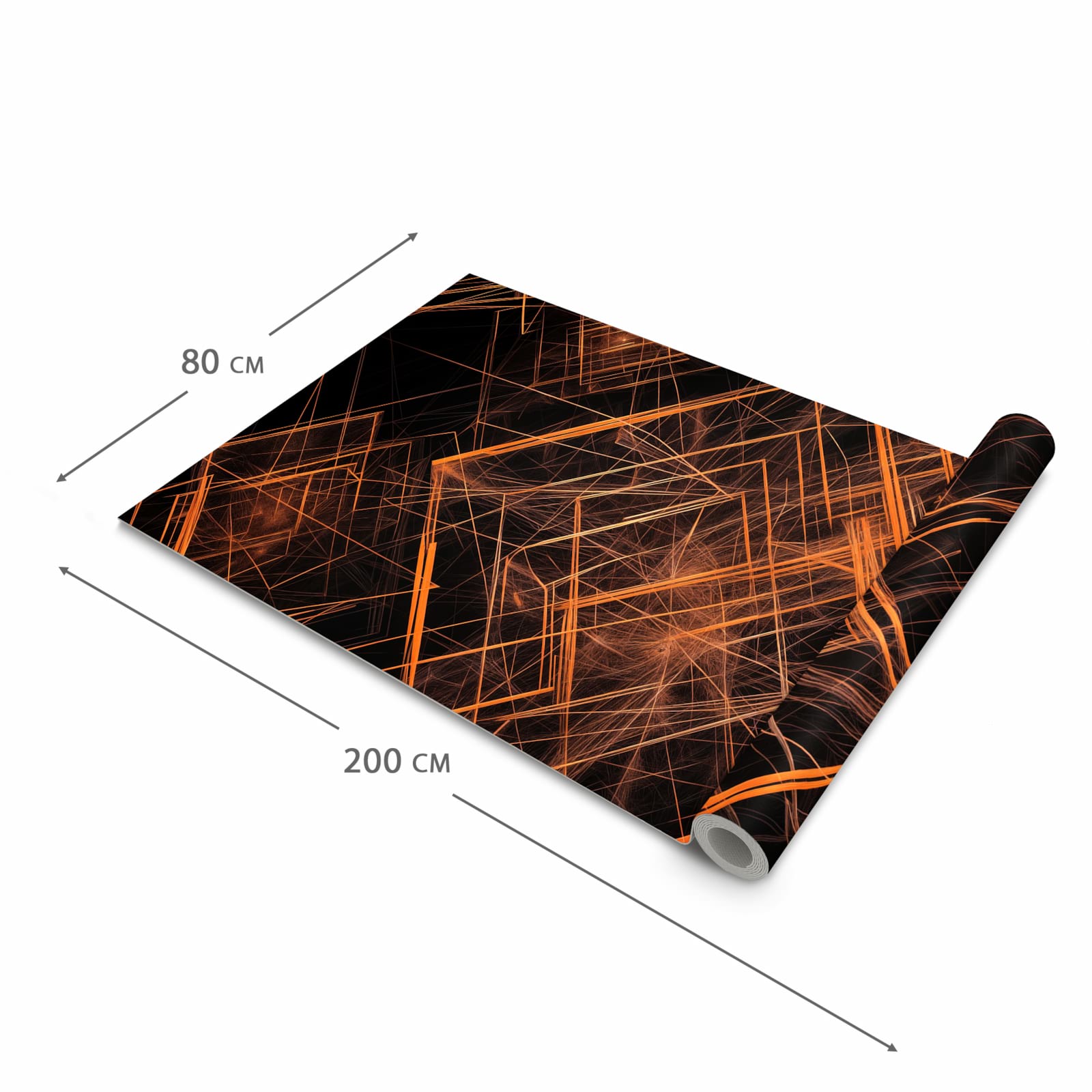 Rutschhemmender Läufer Eingangsbereich mit Motiv Muster des Geometrisches in der Grösse 60x90 cm