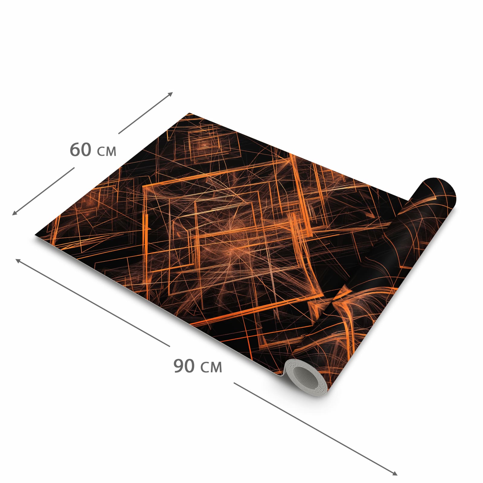 Komfortabler langer Teppich mit Motiv Muster des Geometrisches in der Grösse 60x90 cm