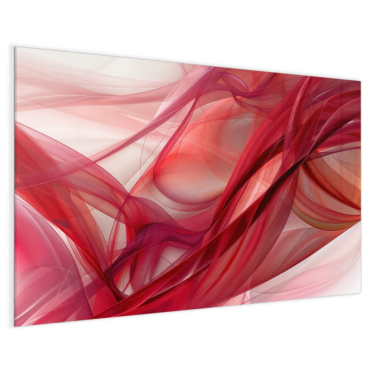 4 mm Glas statt lackiertem Blech – Magnettafel - Rote Schleier