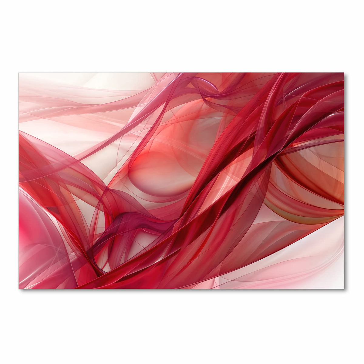 Küchenläufer Rote Schleier 60 × 90 cm, Motiv bildfüllend von oben