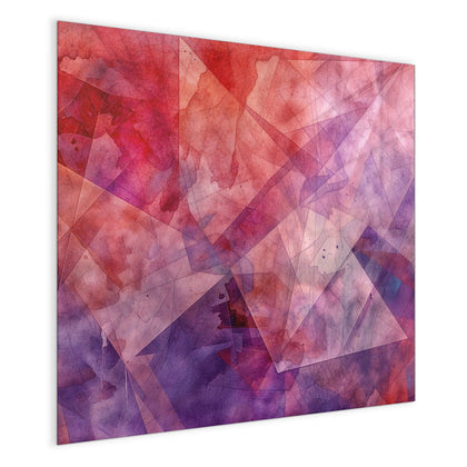 Magnettafel mit dem Motiv Rote Aquarellpolygone