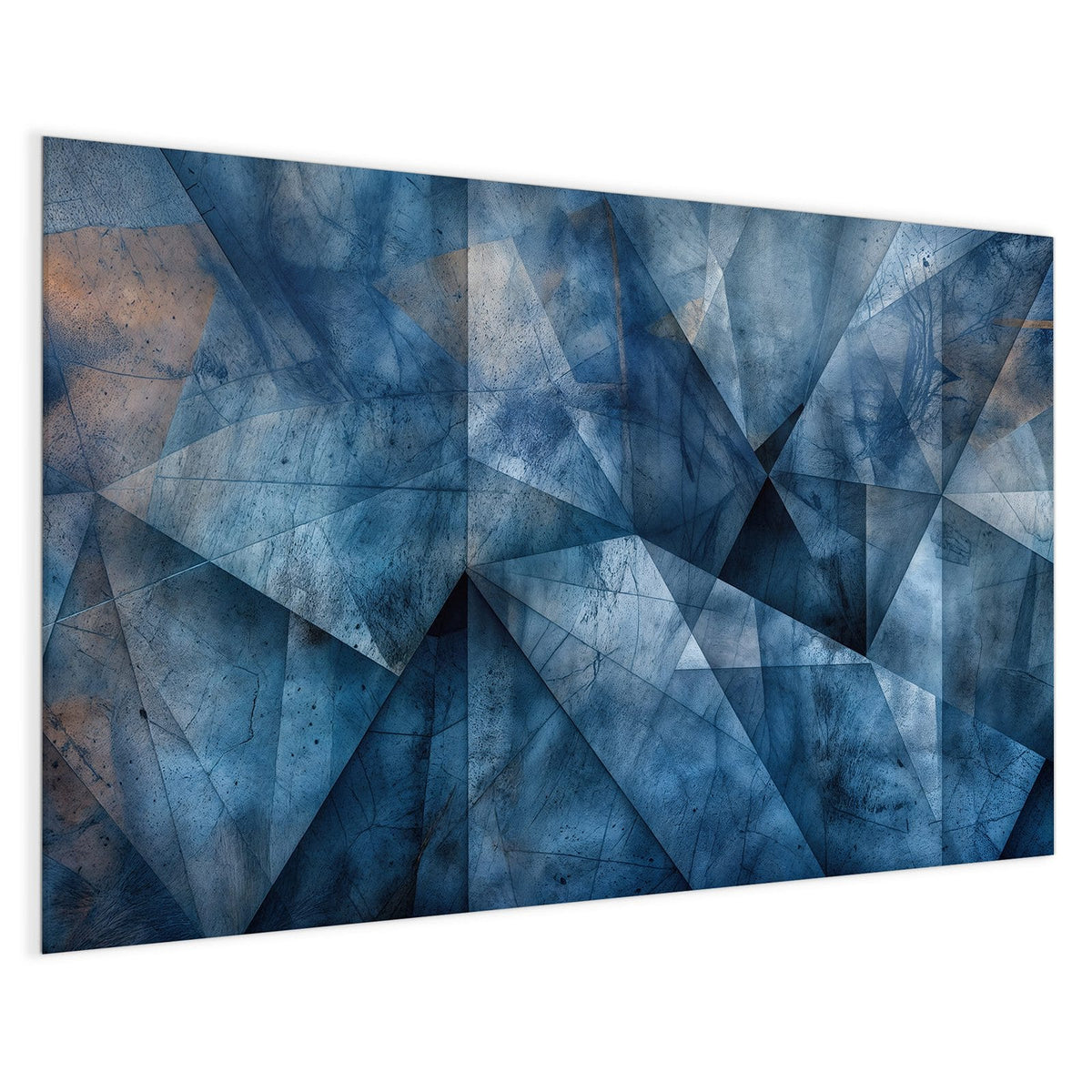 4 mm Glas statt lackiertem Blech – Magnettafel - Blaue Facetten