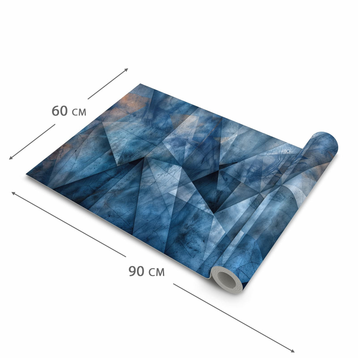 Flacher rutschfester Küchenläufer mit Motiv Geometric Pattern in der Grösse 80x200 cm