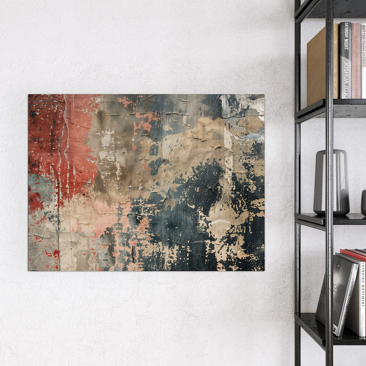 Glas Magnettafel - Rissige Farbschichten – Abgeblätterte Farbe im Grunge-Look