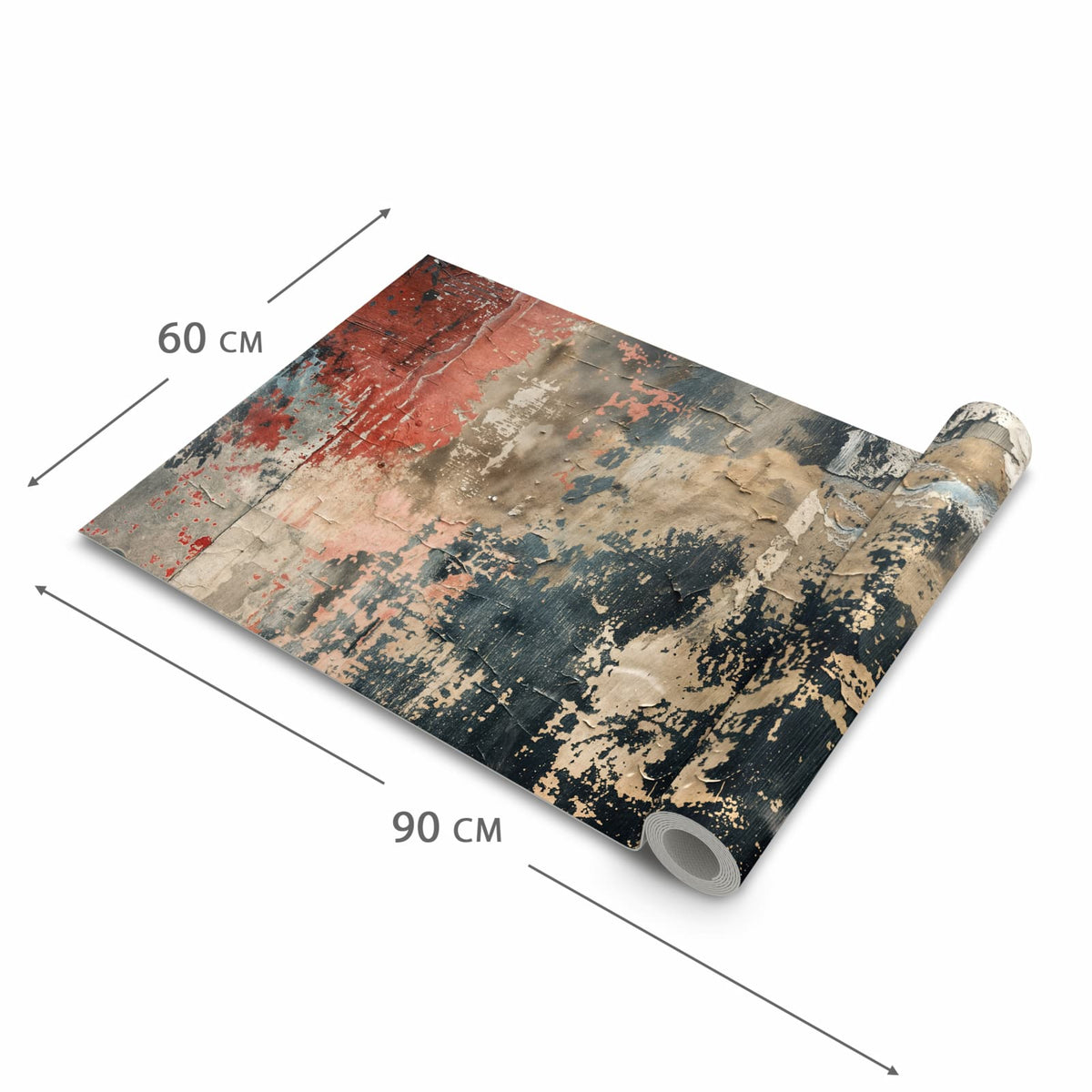 Farbbeständiger Küchenteppich mit Motiv Abblätternde Farbe in der Grösse 80x200 cm