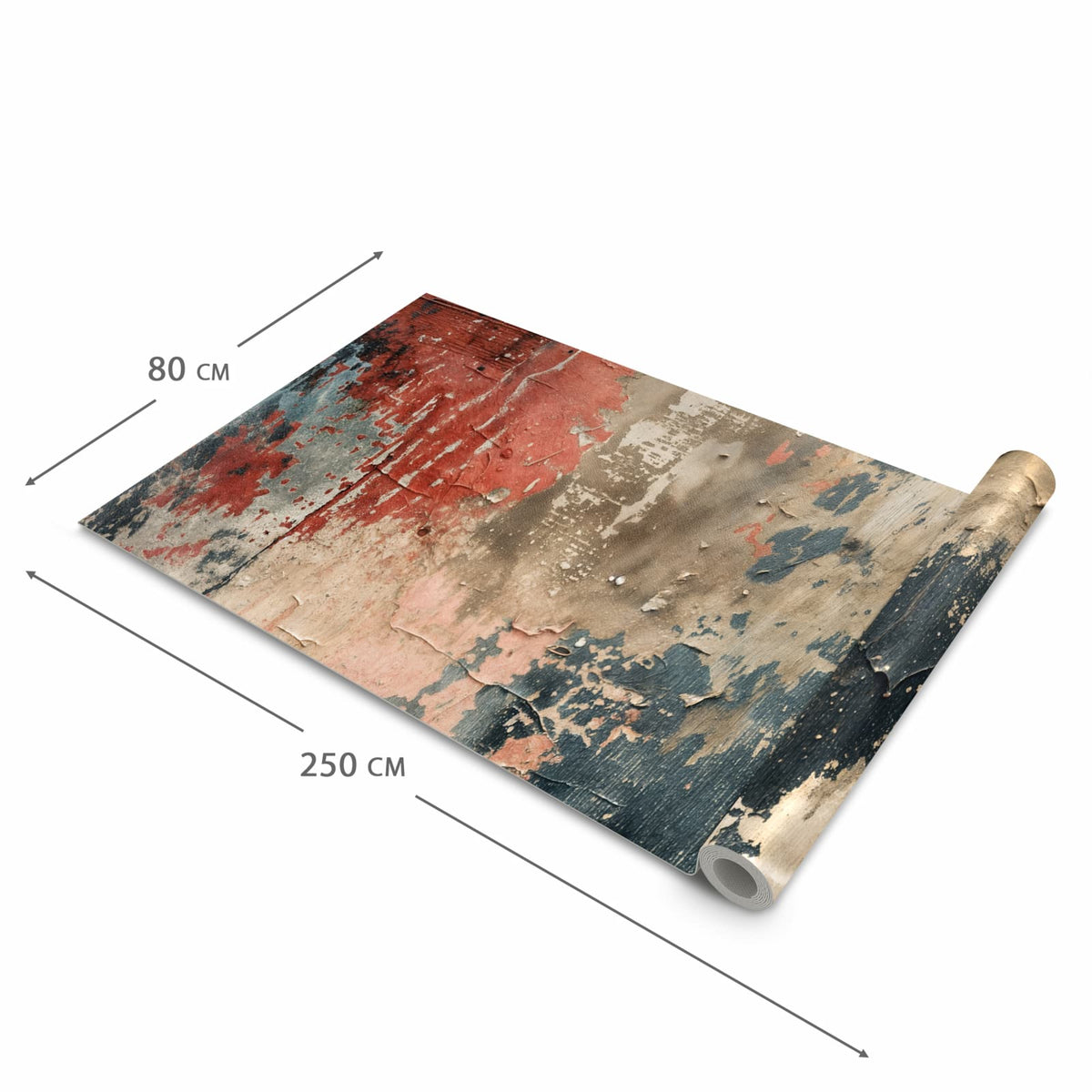 Küchenteppich mit Motiv Abblätternde Farbe in der Grösse 80x200 cm zum sicheren Aufbewahren