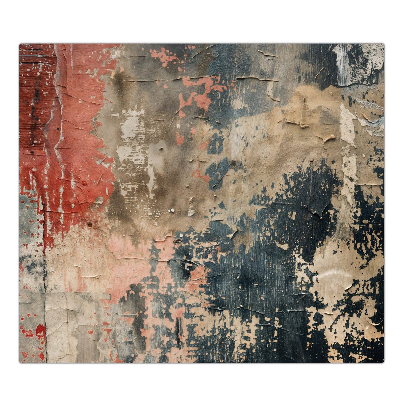 1-teilige Abdeckplatten für den Herd mit Abblätternde & Farbe-Motiv in der Frontansicht #grösse_1-Teilig (60x52cm)