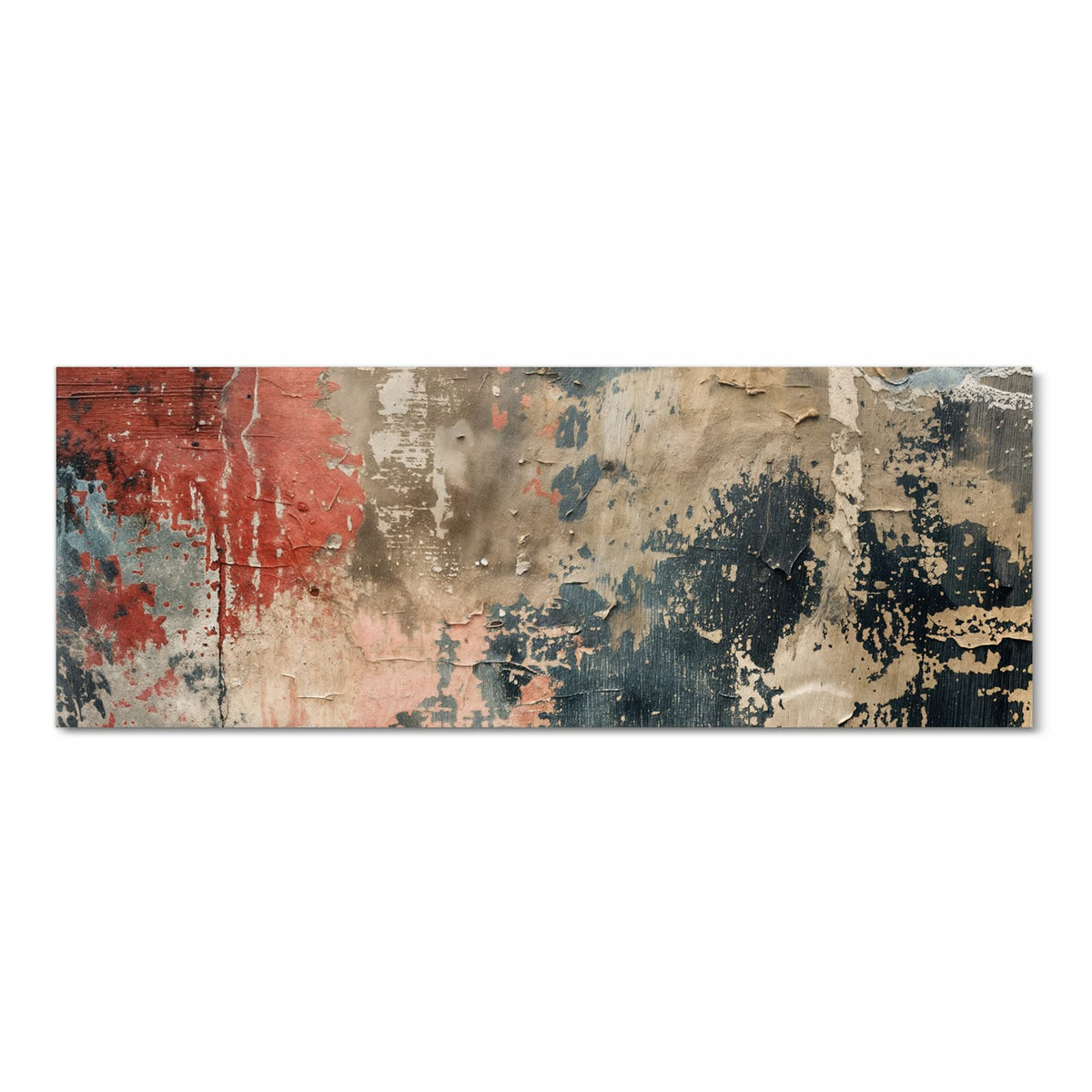 Flacher Küchenteppich mit Motiv Abblätternde Farbe in Frontansicht