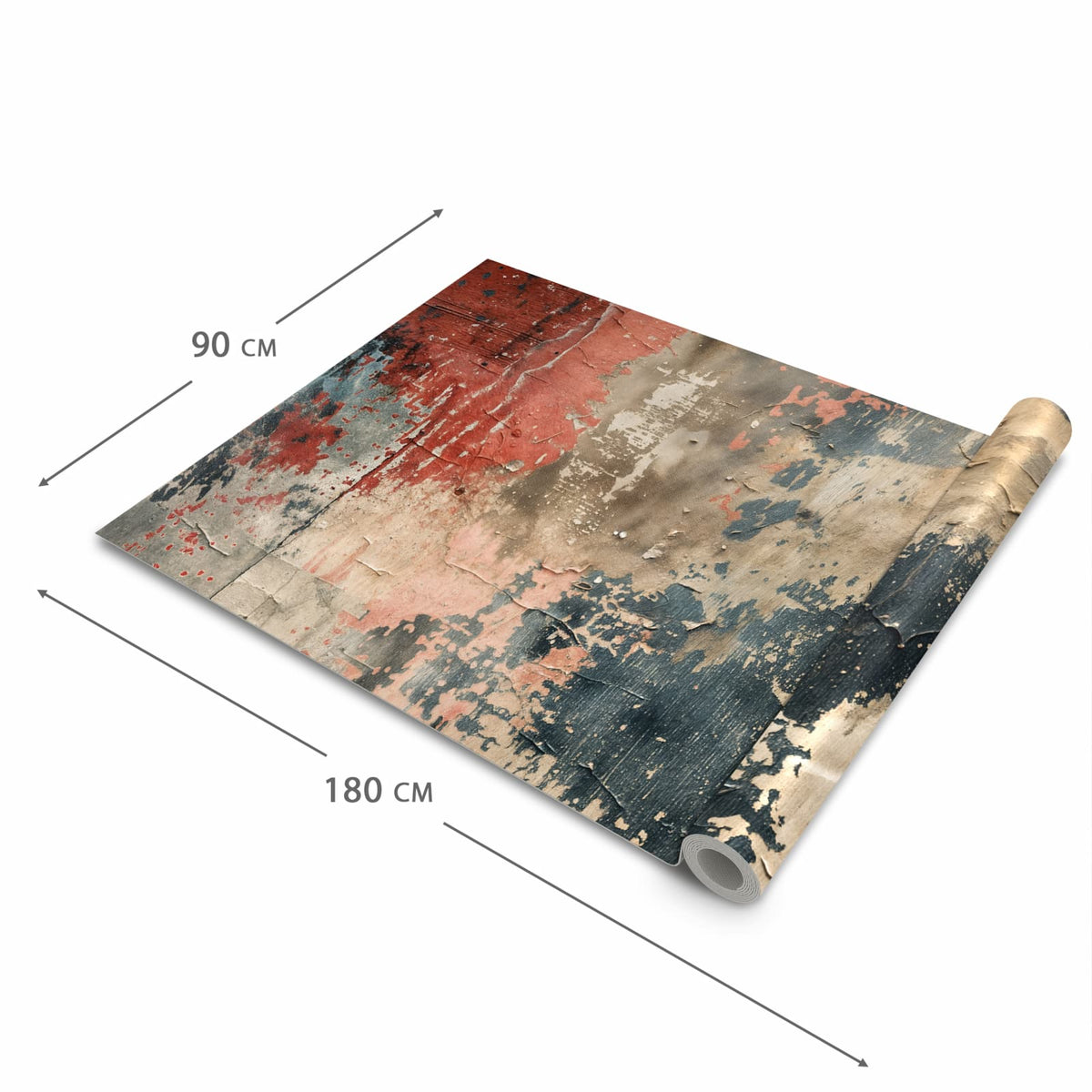 Abriebfester großer Küchenteppich mit Motiv Abblätternde Farbe in der Größe 80x200 cm