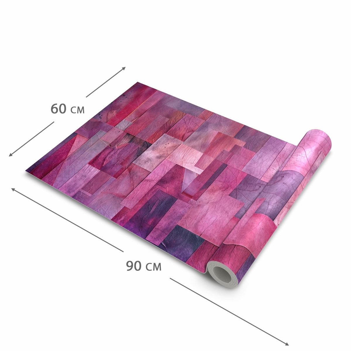 Komfortabler langer Teppich mit Motiv Abstrakte Blaetter in der Grösse 60x90 cm