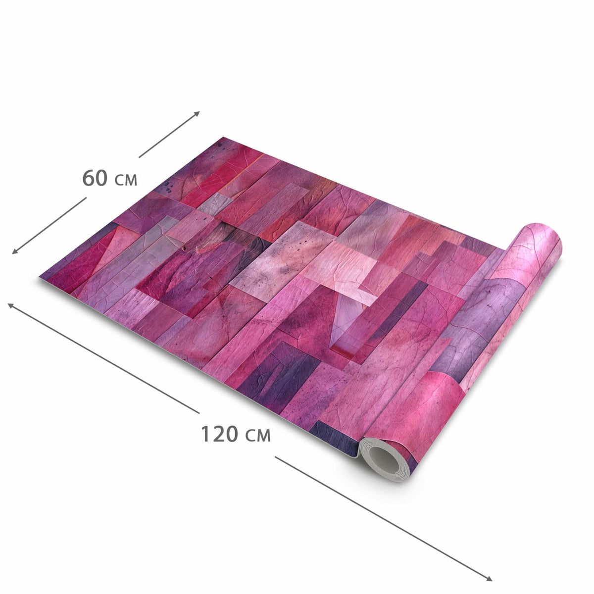 Fleckenresistenter waschbarer Teppich Küche mit Motiv Abstrakte Blaetter in der Grösse 60x90 cm