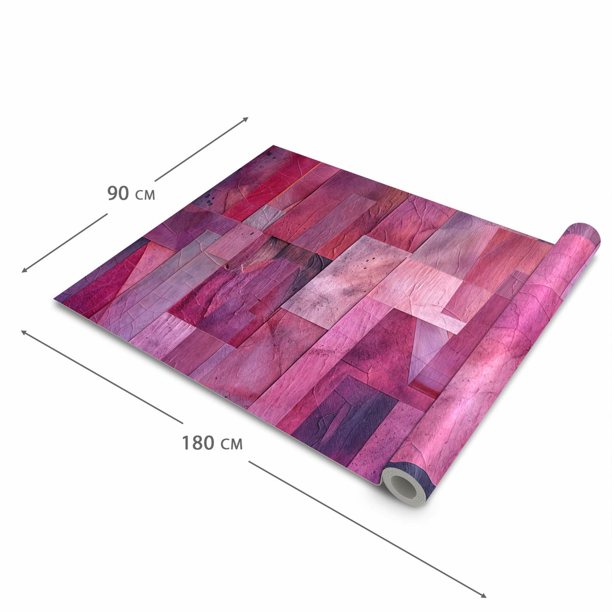 Strapazierfähiger waschbarer Teppich mit Motiv Abstrakte Blaetter in der Grösse 60x90 cm