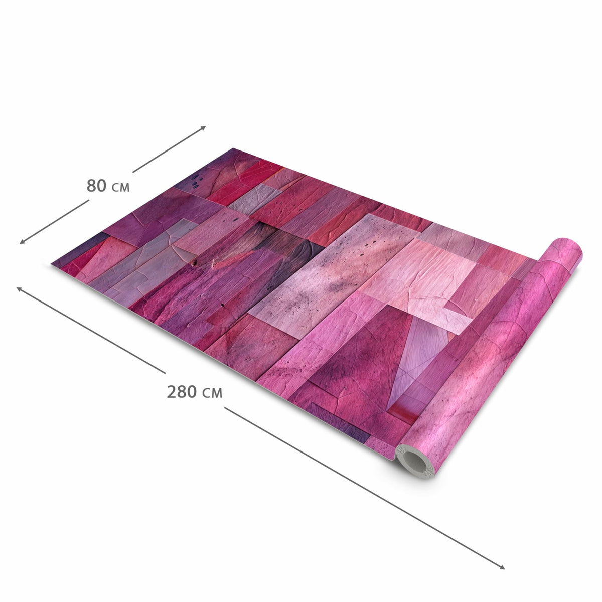 Dünner Küchenteppich mit Motiv Abstrakte Blaetter in der Grösse 60x90 cm - angenehme Haptik
